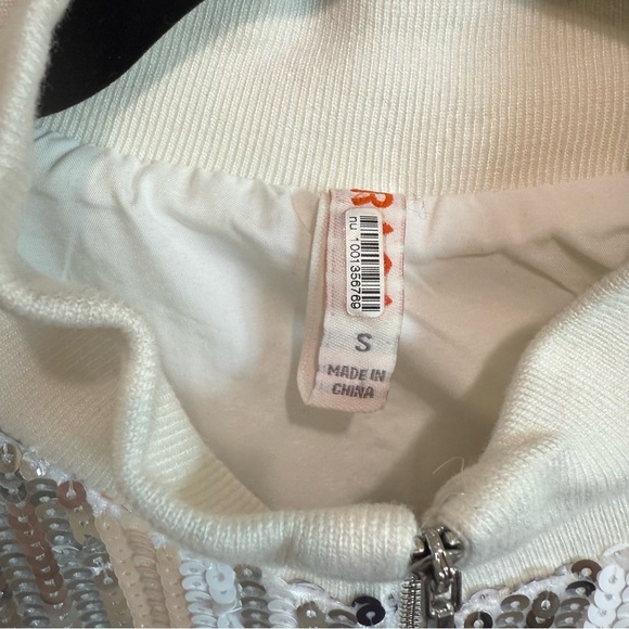 Anthropologie Raga Lunar Half-Zip Sequin Track Jacket w/Cinch Waist - Size Small - Picture 7 of 15